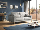 Divano 3 Posti 206x95x91 cm in Tessuto Nero
