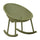 Sedia a Dondolo Ibiza Verde 66x88x80 cm in Polipropilene Verde