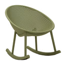 Sedia a Dondolo Ibiza Verde 66x88x80 cm in Polipropilene Verde      