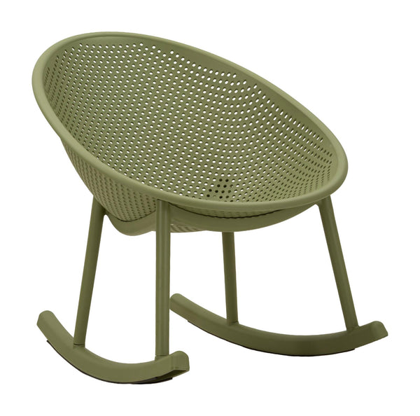 Sedia a Dondolo Ibiza Verde 66x88x80 cm in Polipropilene Verde acquista