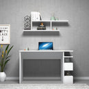 Scrivania 120x56x74H cm con mensola Mikro Bianca