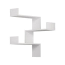 Libreria Angolare 90x22x60 cm in MDF Luksa Bianco