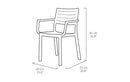 Sedia da Giardino 60x53x81 cm con Braccioli Keter Metaline Bronzo