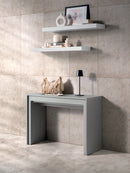 Consolle Allungabile Segmenta 110x42,5/246,5x78 cm in MDF Laccato Grigio Opaco
