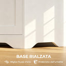 Panca Contenitore 100x40x45 cm Capacità 136L con Coperchio Sollevabile in Legno Bianca      