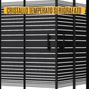Box Doccia Angolare 2 Ante Scorrevoli 70x90 cm in Cristallo 6 mm H190 cm Profilo Nero