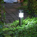 Lampada Giardino Ricarica Solare con Sensore Movimento Paletti Luce LED 44x7cm