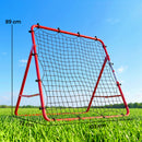 Rete Rebounder per Calcio 103x72x89 cm 5 Angolazioni Regolabili Telaio in Acciaio Rosso      