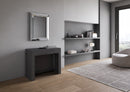 Consolle Tavolo Allungabile 90-302x42x75 cm Evolve Antracite Spatolato con Panca Inferiore 