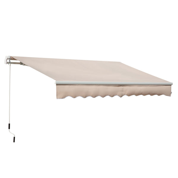 online Tenda da Sole per Esterno a Bracci Avvolgibile 295x200 cm con Apertura a Manovella Beige