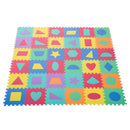 Tappeto Puzzle con Forme Geometriche 36 Tessere 31x31 cm Colorato 