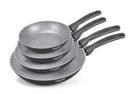 Set 4 Padelle Ø18-22-24-28 cm Antiaderente Induzione in Alluminio Effetto Pietra Moneta Insieme