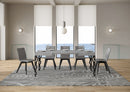 Tavolo Allungabile 110-194x70x77 cm Karamay Cemento e Antracite
