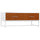 Tavolino da Caffè 2 Cassetti 100x50x40 cm in Legno e Metallo Bianco e Marrone