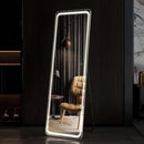 Specchio da Terra Figura Intera160x50 cm con Luci LED Touch Cornice in Alluminio      