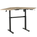 Scrivania da Ufficio Angolare 167x107x72-122 cm in Alluminio e MDF Legno