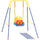 Altalena da Giardino per Bambini Trasformabile 3 in 1 Telaio in Metallo Blu