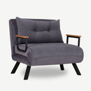Poltrona letto pieghevole 60x78x78 cm Sando grigio