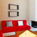 Mensola Cubo da Parete 70x35x15,5 cm in Fibra di Legno Artù Rovere Sagerau