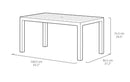 Tavolo da Giardino 160,5x94,5x74,5 cm in Resina Keter Melody Antracite