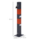 Barriera Dissuasore di Parcheggio Sosta H66 cm in Acciaio  Grigio e Rosso