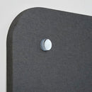 Pannello Fonoassorbente da Parete con Fori 120x50 cm Kit di 4 distanziali Coprivite Cromo Finitura Antracite    