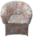 Poltrona Imbottita 65x65x75 cm in Tessuto Renier Vietri