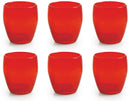 Set 6 Bicchieri Ø7,3x10 cm in Vetro Soffiato Villa d'Este Home Tivoli Acapulco Rossi