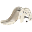 Scivolo da Interno con Canestro Design Elefante 163x57x75 cm Bianco Crema 