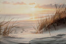 Stampa Dipinta su Tela Laccata Beach con Cornice 152x4x52 cm in Abete e Tela e Plastica      