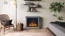 Camino Elettrico da Pavimento Effetto Fiamma 1500W Tagu Hagen Grigio Scuro