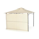 Gazebo a Vela da Giardino 3.35x3.35m Telo in Poliuretano Tettoia con Chiusura a Gas e Ventilazione Taddei New Ibiscus Beige