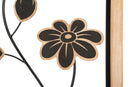 Pannello Legno Girish B 30x2,5x60 cm in Ferro e MDF Marrone e Nero      