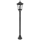 Lampione da Giardino con 6h Autonomia e Ancoraggio a Terra 15x15x127 cm in ABS e Policarbonato Nero