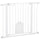 Cancelletto di Sicurezza per Cani con Porta Piccola Regolabile e Chiusura Automatica 75-103x76 cm Bianco