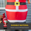 Babbo Natale Gonfiabile Luminoso 142x98x245 cm con  Luci LED