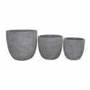Set 3 Vasi Calla 2 in Fibra di argilla Grigio