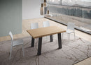 Tavolo Allungabile 160/260x90 cm Svalen Rovere Scortecciato Gambe Antracite      