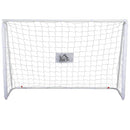 Porta da Calcio per Adulti e Bambini Bersaglio e Pali Rivestiti in Tessuto 186x62x123 cm Bianco 