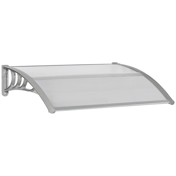 Pensilina Tettoia 100x80 cm in Policarbonato Anti-UV Argento sconto
