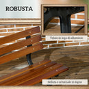 Panchina da Giardino 2 Posti 120x57x70 cm a Doghe in Ghisa e Legno di Abete Caffè      