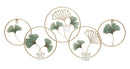 Porta Candele da Muro Greenery 80x7,5x35,5 cm in Ferro e Vetro Multicolor      