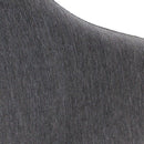 Set 2 Sedie Imbottite 53x58x87 cm in Alluminio e Tessuto Grigio