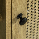 Mobiletto Basso 120x38x76,2 cm in Rattan Naturale