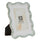 Cornice Elizabeth Celeste 17,5x1,3x22,5 cm in Zinco e Vetro Azzurro e Argento