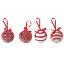 Set 14 Palle di Natale Ø7,5 cm in Polyfoam con Box Righe e Pois