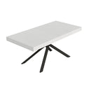  Tavolo Allungabile 180-440x90x74 cm Niket Bianco Frassino Gambe Antracite