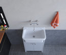 Mobile Lavanderia in PVC 54x26x80 cm 2 Ante per Interno ed Esterno Forlani Clear Bianco
