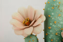 Stampa su Tela Laccata con Cornice Vasetto Cactus 40x2,8x40 cm in Pino e Tela e Plastica      