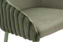 Sgabello Bar Alaska A Verde Set 2 Pz 52x46x111 cm in Compensato e Spugna e Ferro e Poliestere Verde      
